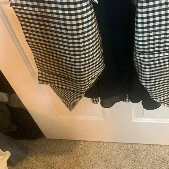 CHRISTIAN DIOR perfect condition black and white gingham silk dress size US 10 - Picture 10 of 13